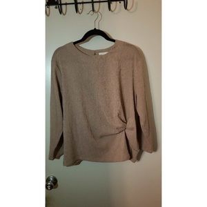 H&M Blush Gathered Blouse